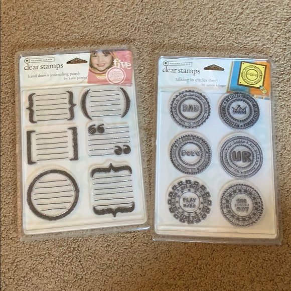 TWO “Clear stamps” journaling panels - Picture 1 of 5